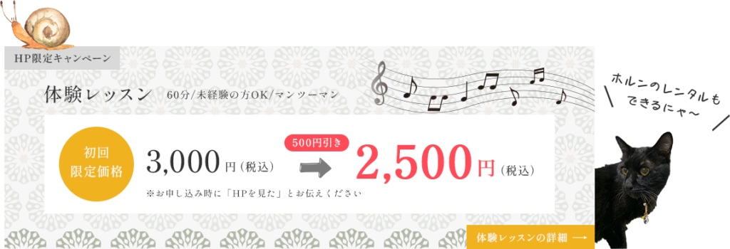 体験レッスンHP割引